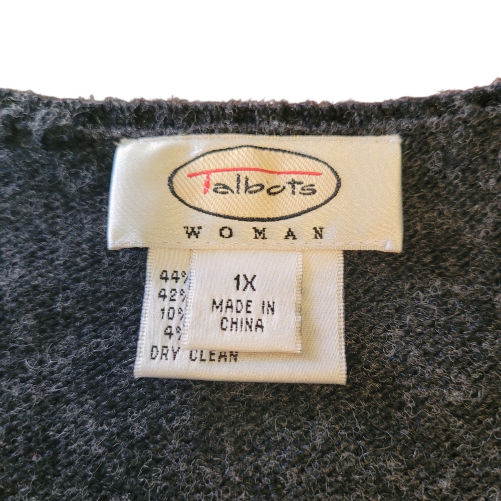 Talbots Woman wool blend argyle sweater vest - 1X.       M23 - Picture 3 of 5